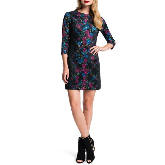 Cynthia Steffe Blythe Floral Lattice Print Scuba Dress - Picture 3 of 10